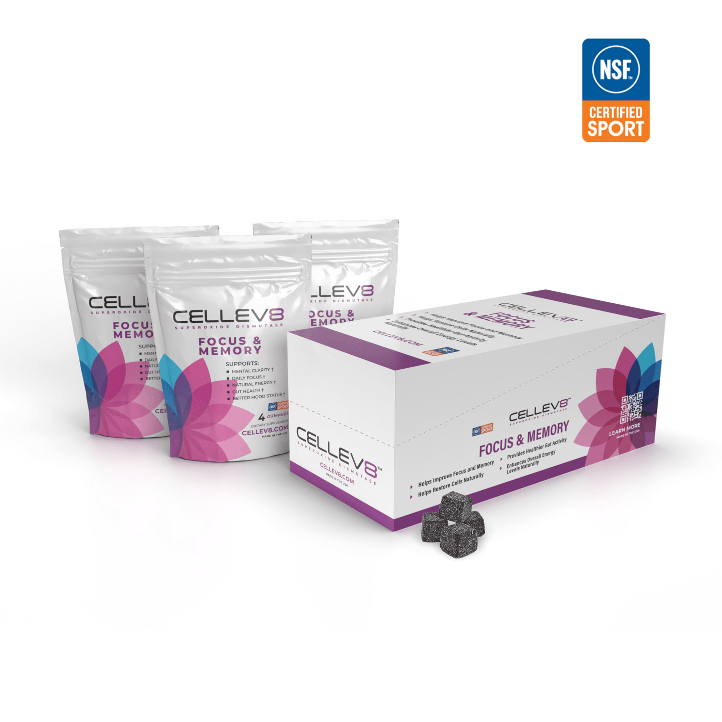 Focus & Memory Gummies (20 4ct. Packs) - Cellev8