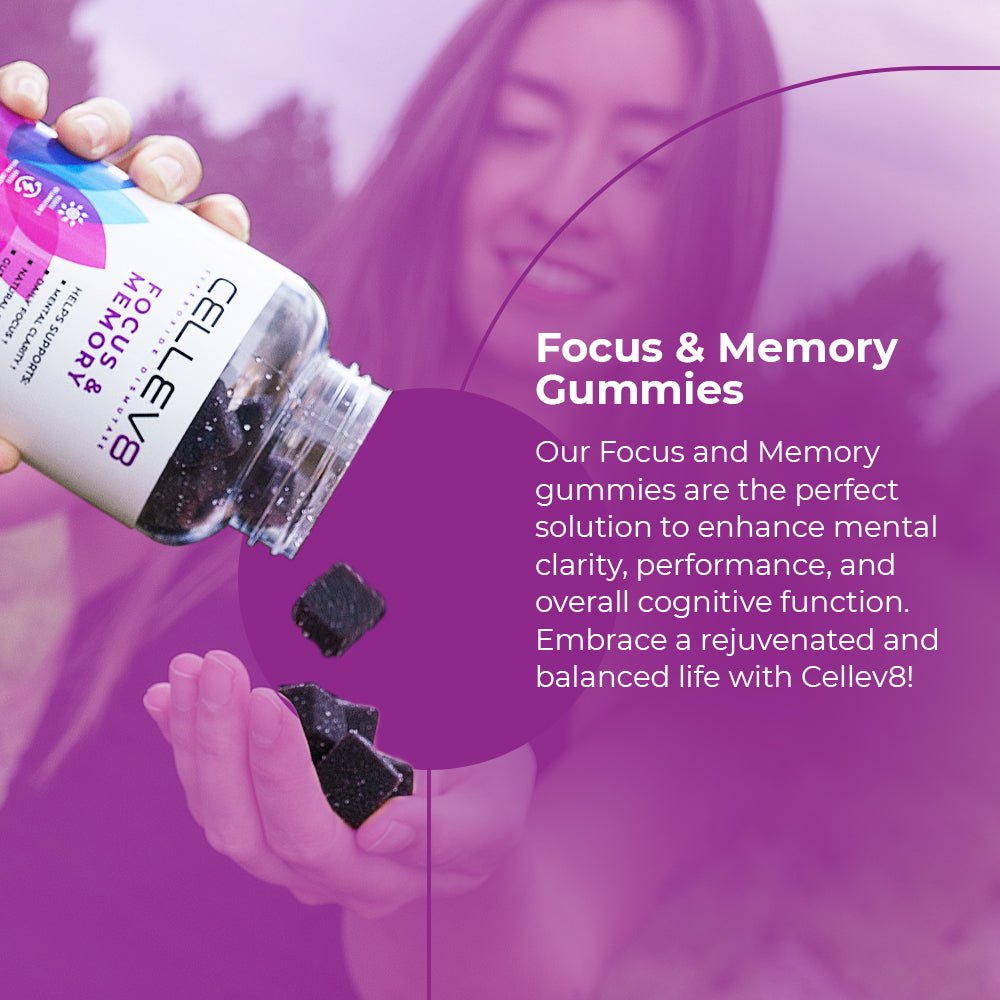Focus & Memory Gummies (60ct. Bottle) - Cellev8
