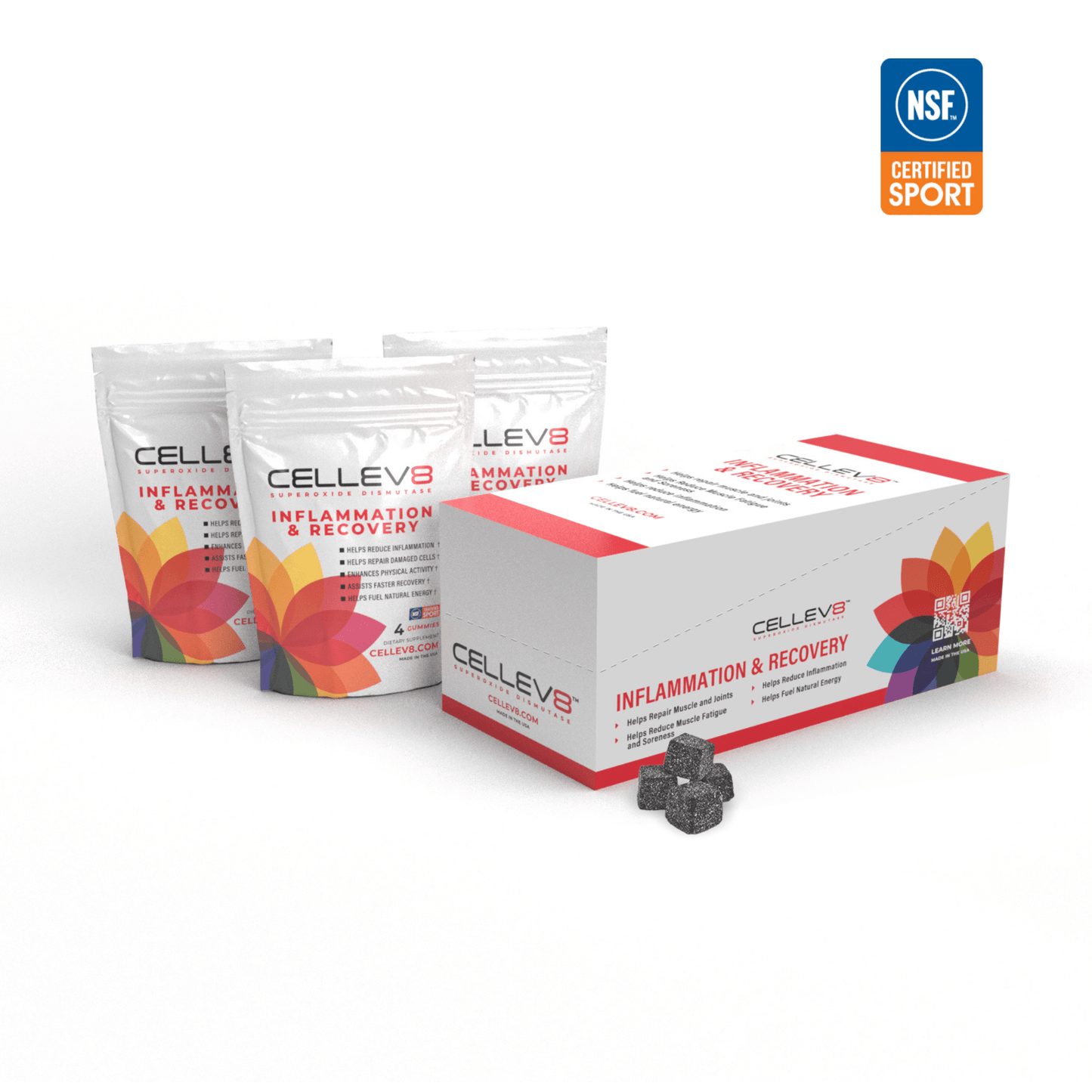 Inflammation & Recovery Gummies (20 4ct. Packs) - Cellev8