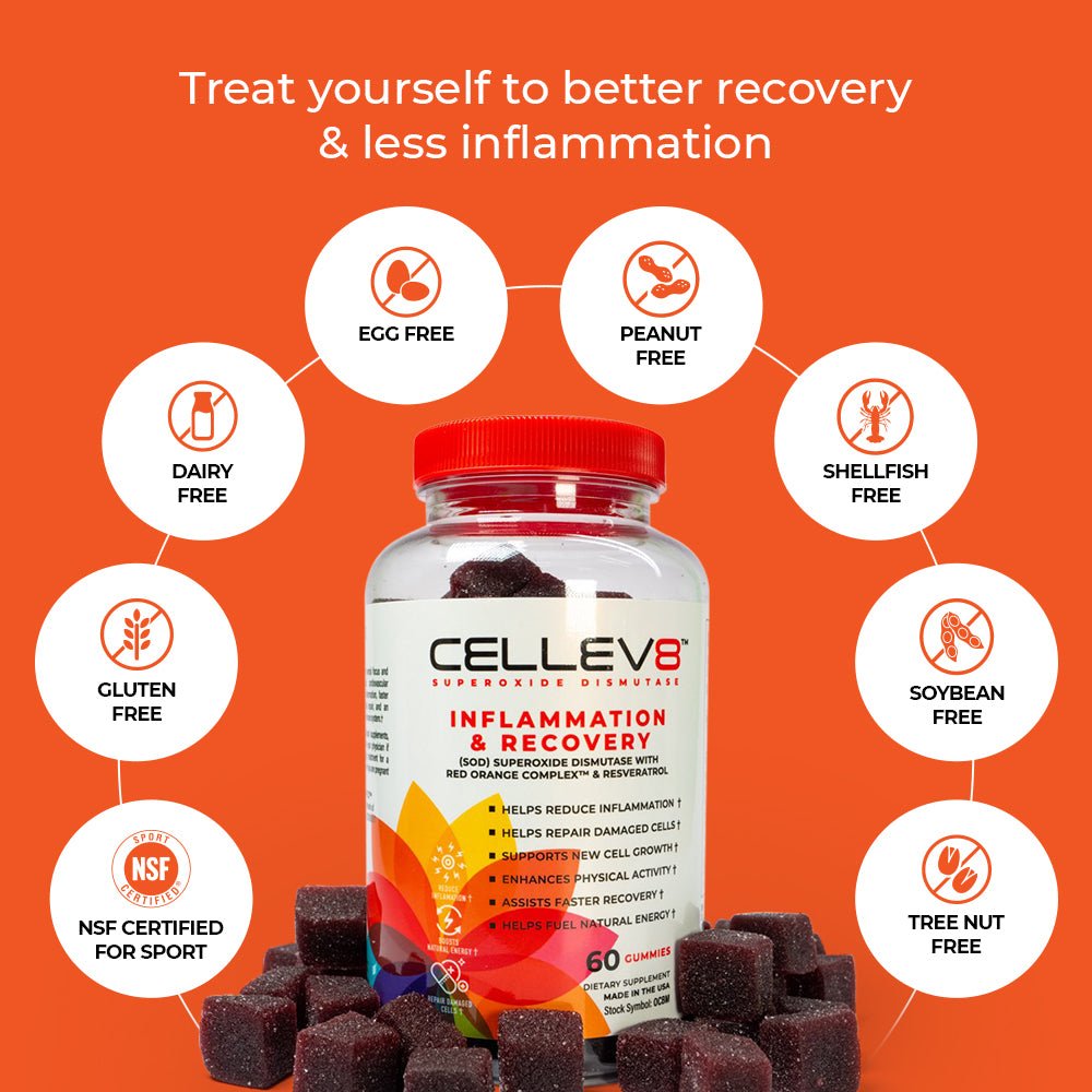 Inflammation & Recovery Gummies (60ct. Bottle) - Cellev8