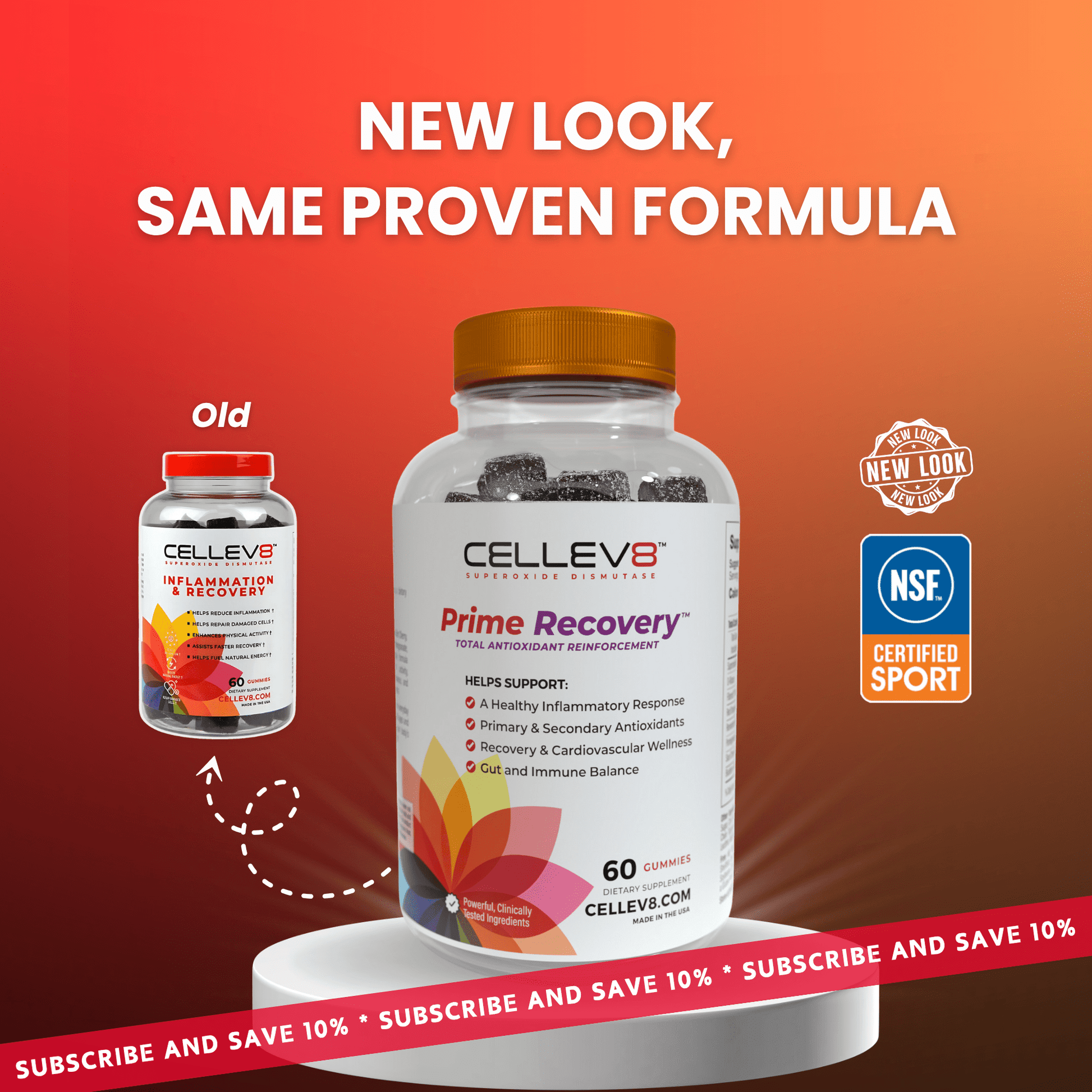 Prime Recovery Gummies (60ct. Bottle) - Cellev8