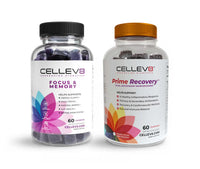 Cellev8 Brain & Body Bundle featuring Focus & Memory and Prime Recovery gummies