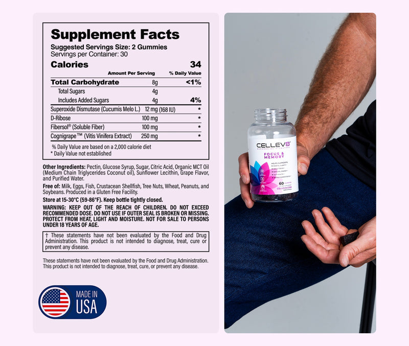 Focus & Memory Gummies (60ct. Bottle)