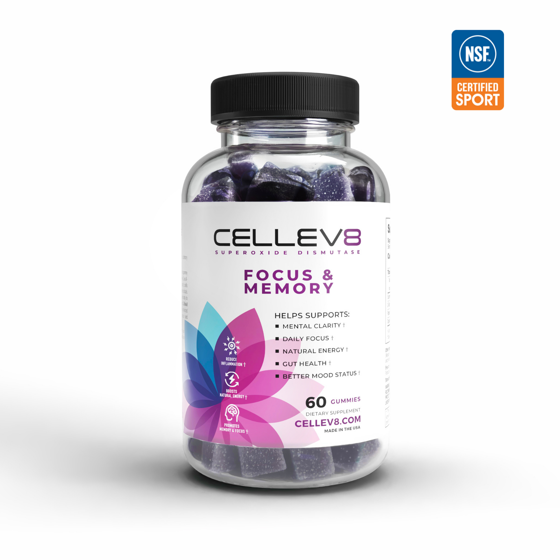 Focus & Memory Gummies (60ct. Bottle) – Cellev8 Nutrition, Inc.