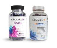 Cellev8 Locked In Bundle featuring Focus & Memory and ReDrive gummies