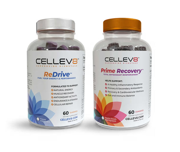Cellev8 Prime Performance Bundle featuring ReDrive and Prime Recovery gummies