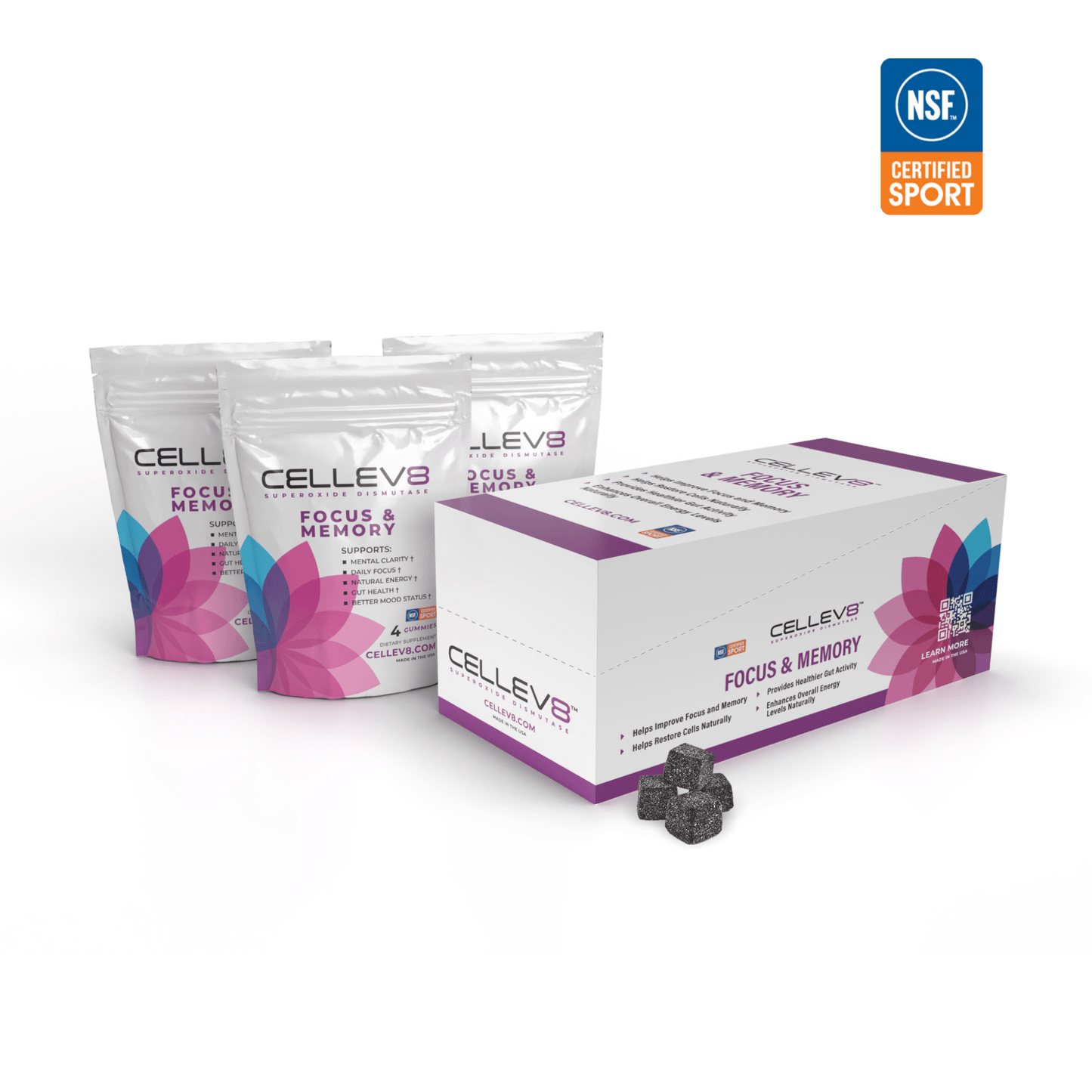 Focus & Memory Gummies (20 4ct. Packs) - Cellev8