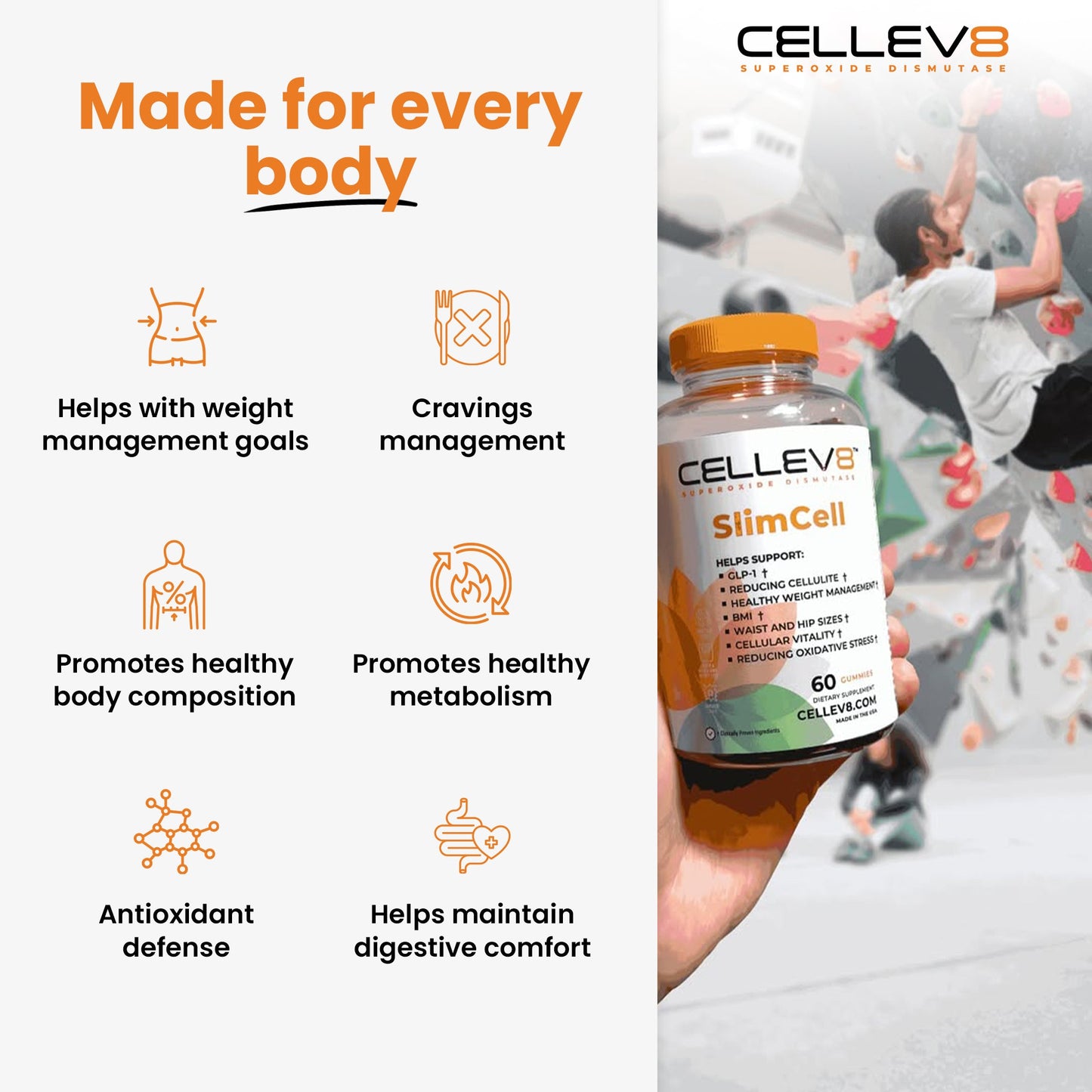 SlimCell® Gummies (60ct. Bottle) - Cellev8 Nutrition, Inc.