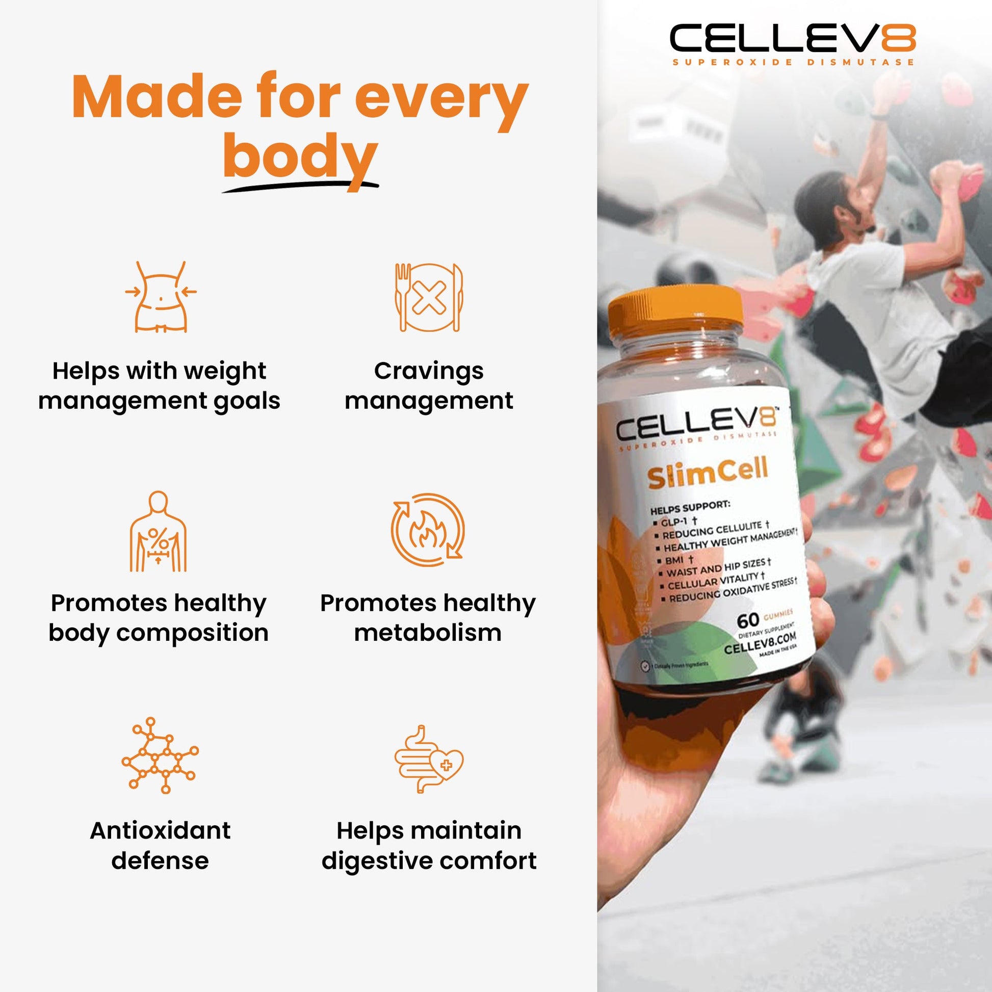 SlimCell® Gummies (60ct. Bottle) - Cellev8 Nutrition, Inc.