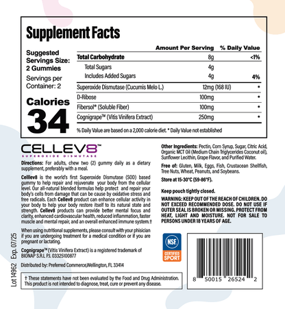 Focus & Memory Gummies (20 4ct. Packs) - Cellev8